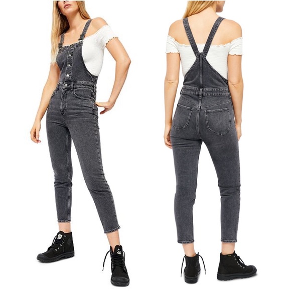 Free People Denim - Free People Shelby Distressed Denim Overalls NEW